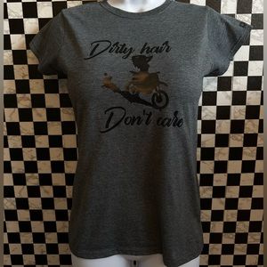 DIRTY REBEL "DIRTY HAIR DON'T CARE" T shirt SIZE SM